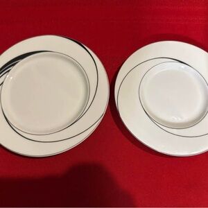 Vintage Set of 2 Jewels Block Spal Plates in White Pearl by Jack Prince